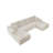 131.9*70.8" Modular Sectional Sofa Seat,Upholstered Compressed Couch For Living Room,Bedroom,Apartment,No Assembly Required,4 PC Free Combination,Plush Corduroy Fabric-33604201
