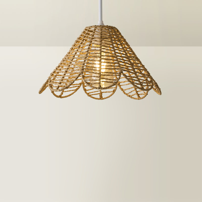 18cm H Empire Pendant Shade ( Screw On ) in Cream