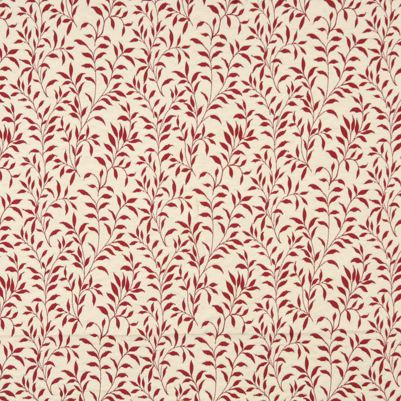 Tissu floral matelassé, Rouge