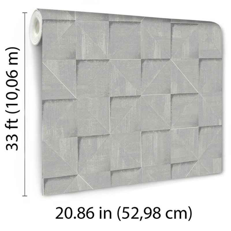 Papier peint bleu Prism Grid, Bleu