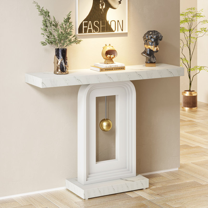 39.5'' Console Table, White