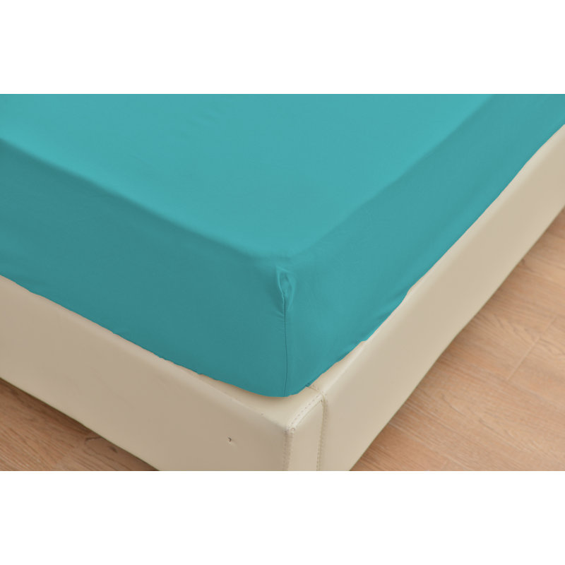  Ensemble de draps en rayonne ultra doux et infroissable, Ensemble de draps pour très grand lit + un drap-h, Bleu sarcelle
