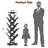 360° Rotating Bookcase,16-Tier Tree Rotating Bookshelf, 360 Degree Spinning Standing Bookcase, Corner Bookcase with casters-1884678836