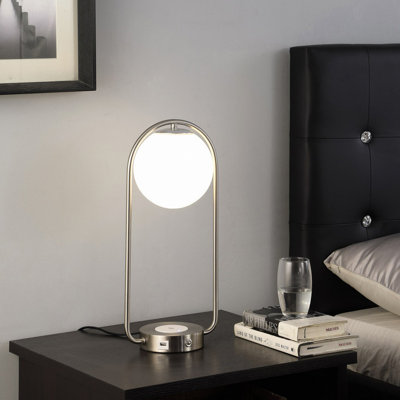 19.25-Inch-Long Neilsen Retro Table Lamp W/ Charging Station And USB Port