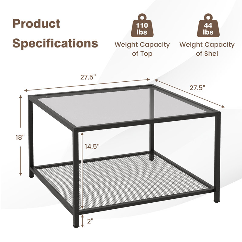 Table basse Sabreena, Gris
