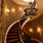 5 Light Dimmable Tiffany Style Stained Glass Chandelier, Semi-Flush Mount Lamp