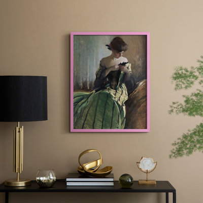 «Vintage Portrait Print», reproduction encadrée en bois massif
