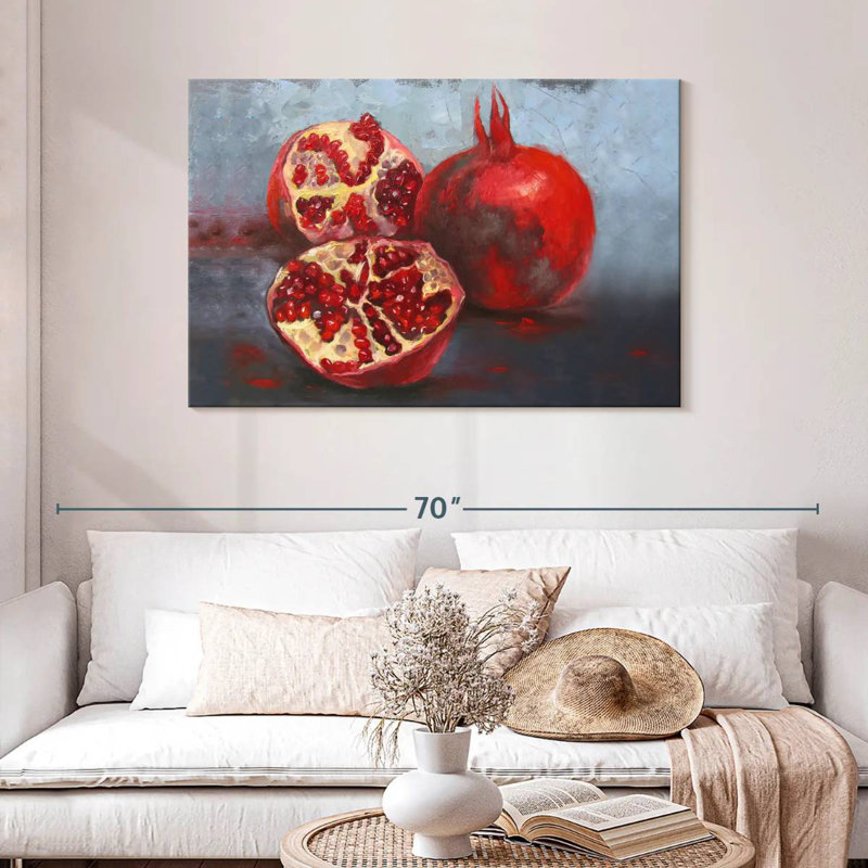 Yarlin Pomegranates, 30" H x 45" W