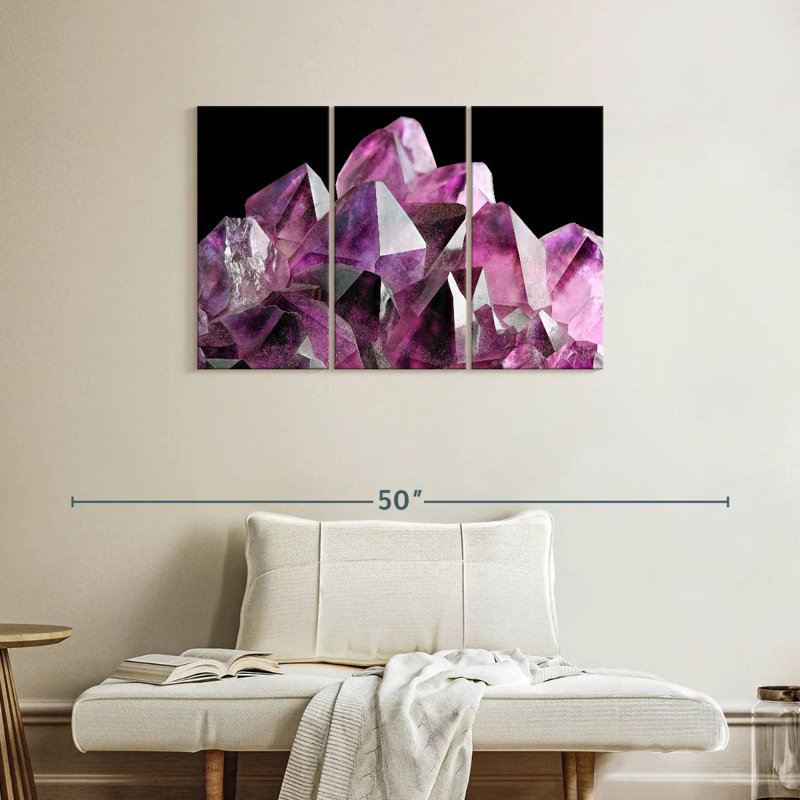 Alvord mauve améthyste quartz, H 24 po x l 38 po