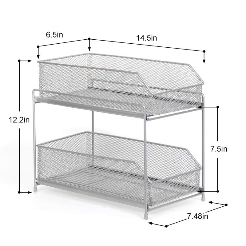 Bender Cabinet Shelving Rack, Silver