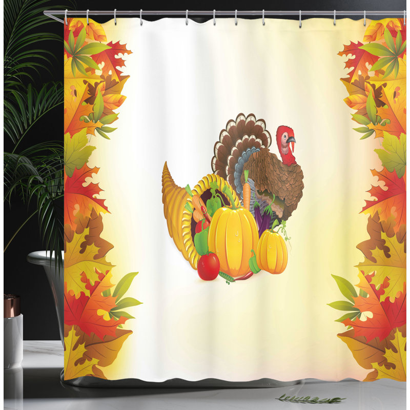 Shower Curtain with Hooks Included