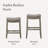 Maven Lane Sophia Wooden Backless Stool with Faux Leather Upholstery-112251011-112251009
