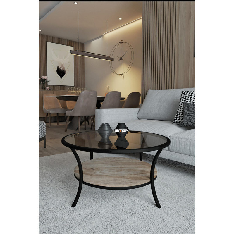 Glorias Coffee Table, Fume/Antique Pine