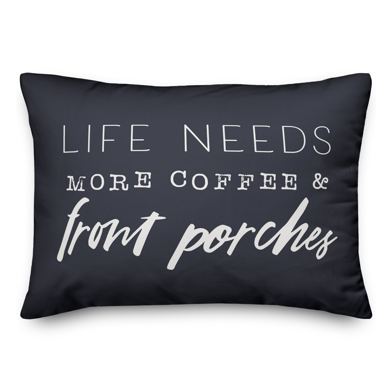 Coussin décoratif intérieur / extérieur en polyester , Bleu marine, H 18 po x l 25 po