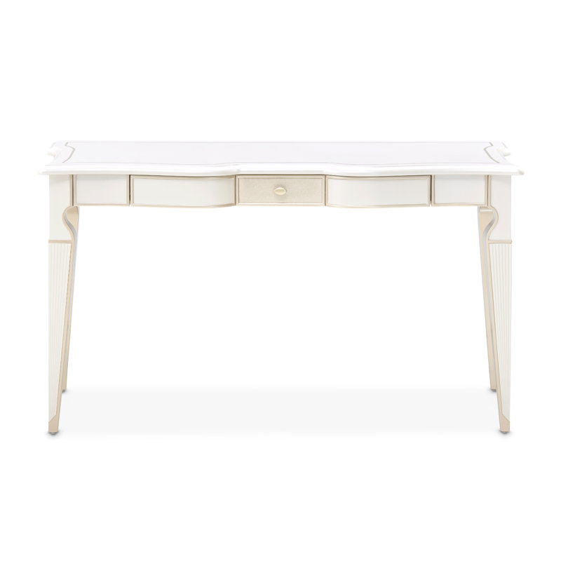 La Marisia Vanity & Mirror Set - Creamy Pearl