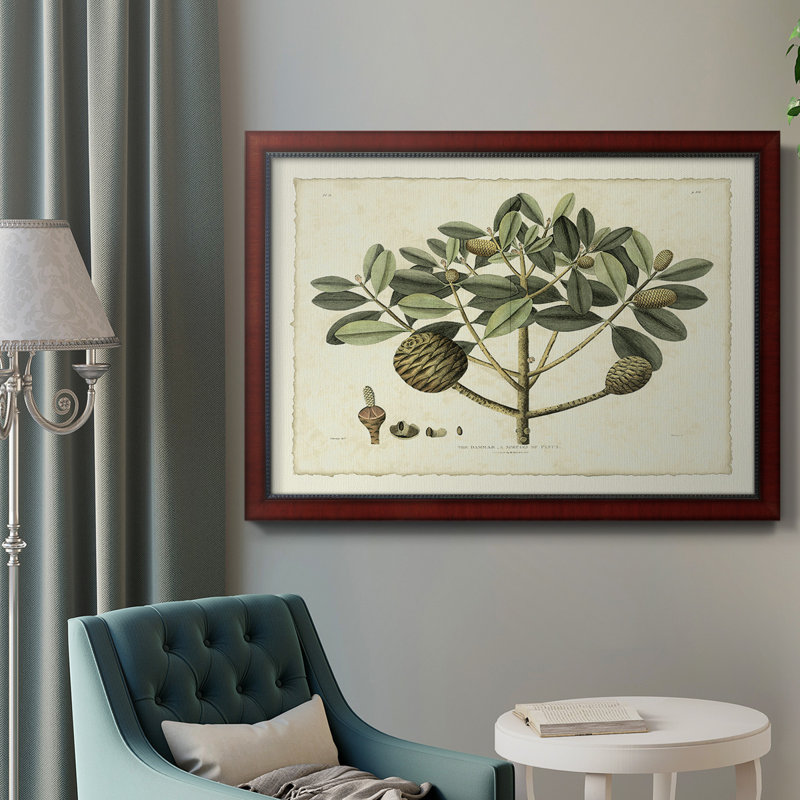 Toile encadrée délicate botanique de qualité supérieure - prête à être accrochée, H 16 po x l 20 po x P 1 po