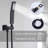 Modern Matte Black Shower System with Handheld Spray - 2-Function Wall-Mounted Set, Round Rain Shower Head