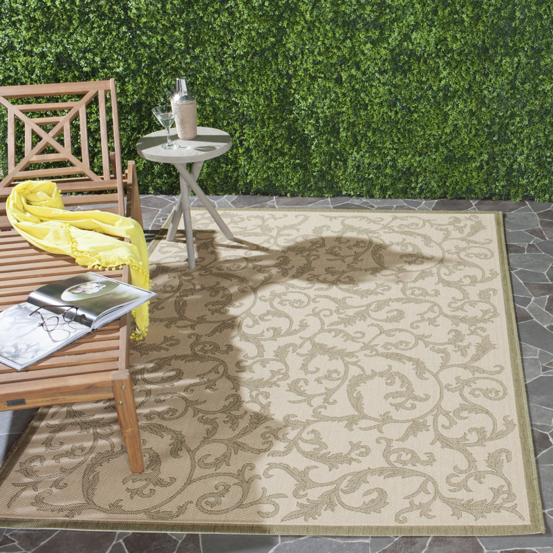Herefordshire Performance Floral Indoor/Outdoor Area Rug, Rectangle 5'3" x 7'7"