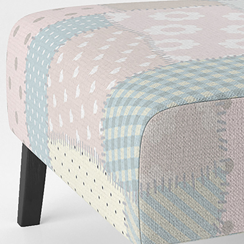 Fauteuil de chambre en velours multicolore