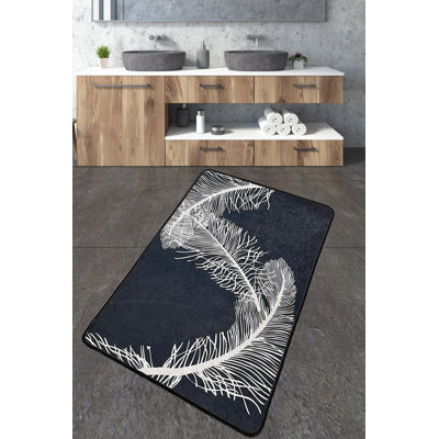 Antibacterial Bathmat, Non-Slip Design, 2.3 x 4.0 Feet | 100% Polyester, Pile Height: 0.4 Inches, 20.5 oz/sq ft | Machine Washable, Easy Care, Perfect for Bathroom Safety & Comfort | Durable & Stylish Home Essential