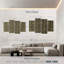 «Lattice Gold Leaves», reproduction d'art sur toile-311036572