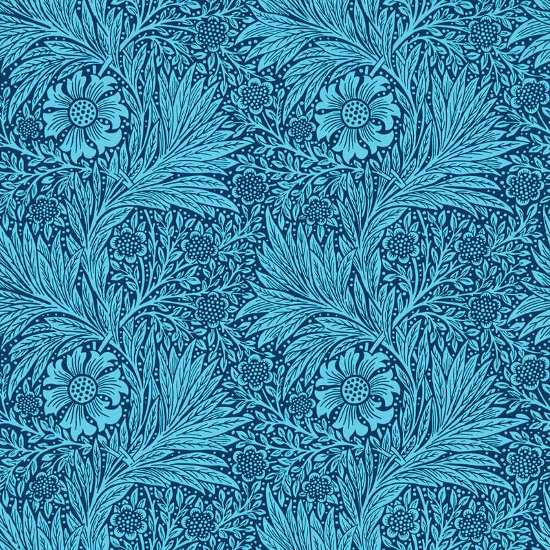Marigold 10.05m x 52cm Matte Wallpaper Roll, Blue