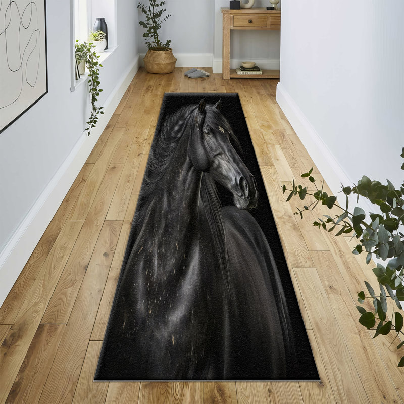 Floral Design With Pile Soft Type Printed Rug Perfect for Adding a Touch of Elegance to Your Living Space, Runner 3'3" x 9'2"