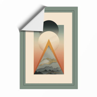 Mountain In Geometry Art Deco - Print