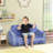 2 in 1 Kids Sofa Chair, Toddler Couch with Glow in The Dark Cosmic Patten