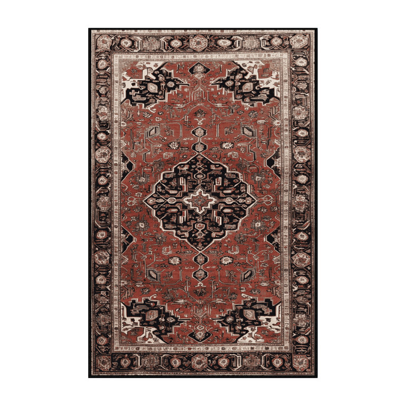 Tapis brun lavable à la machine
