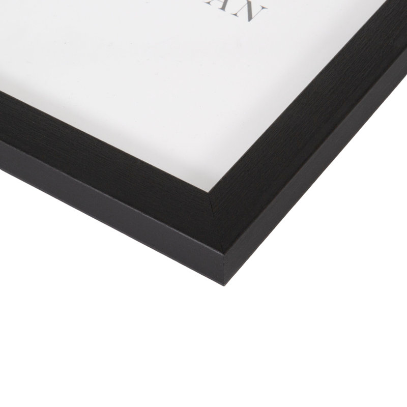 Modern and Stylish Wood Effect Plastic Frame for Wall Hanging, Black, 24 x 18cm