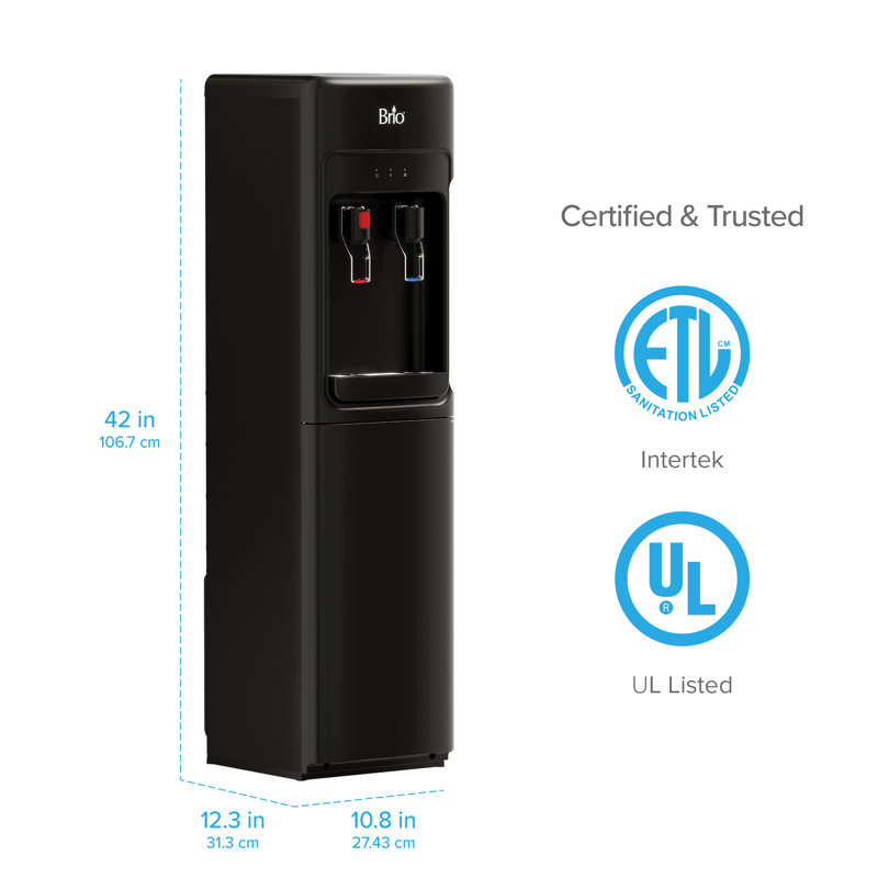 Brio noir autoportant électrique sans bouteille filtré