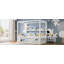 Lit à baldaquin simple avec garde-corps, lit en bois massif avec tablettes, cadre de lit Montessori pour enfants, garçons, filles, sans sommier, blanc-479011953-479011983