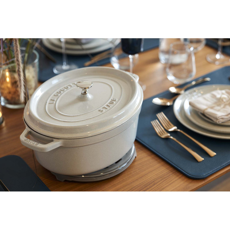 Cocotte ovale en fonte Staub, Truffe blanche, 7,08 pte