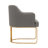 Raya Modern Vegan Leather Upholstered Elm Wood Dining Side Chair in Taupe-91028782