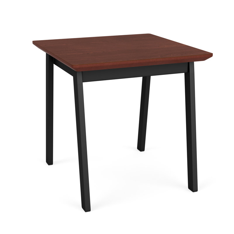 Table de bout en métal Newport, Noir, HPL cerise Canyon