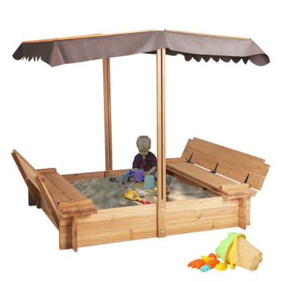 AIUEKES x Solid Wood Sandbox with Cover