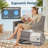 Outdoor Patio Furniture Set-6 Piece High Back Outdoor Furniture Set Sectional Sofa with Wicker Swivel Rocker Patio Chairs,Thick Cushions Ottomans for Porch Balcony Patio Deck Grey/Beige-667273109