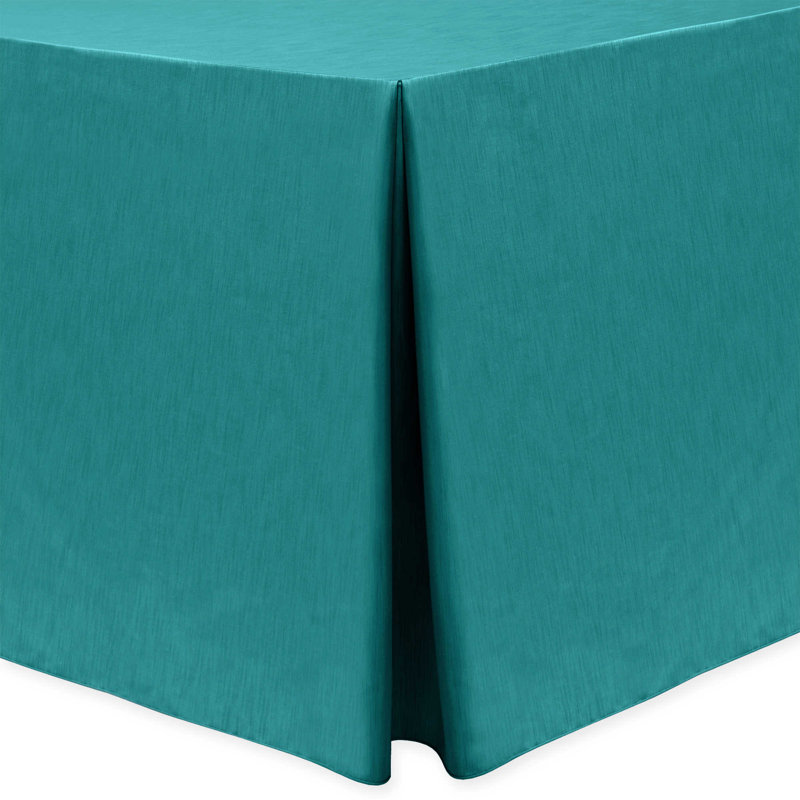 Majestic Solid Color Tablecloth, 10, Turquoise, 101" x 59"