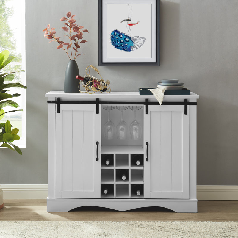 Gosport 47.48'' Bar Cabinet, White
