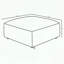 Repose-pieds carré en terre cuite chaude-546773168