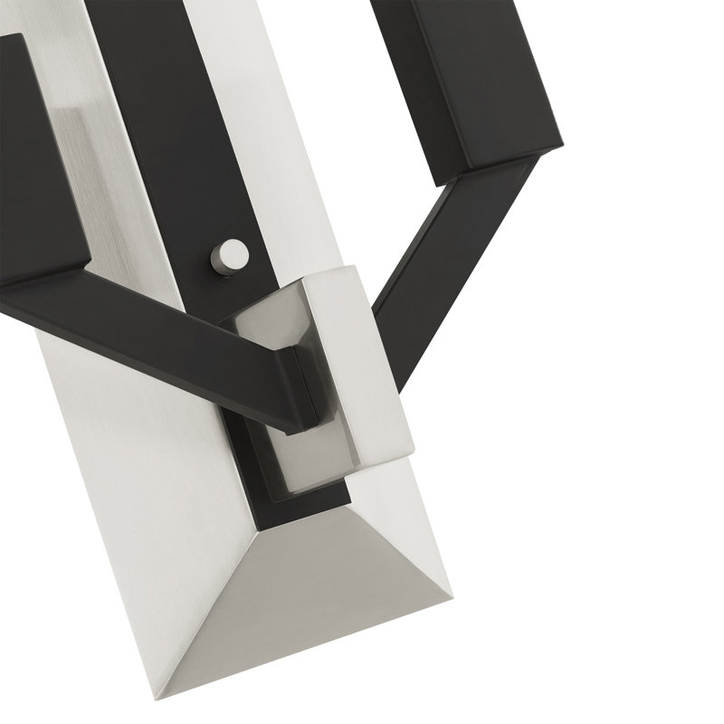 Janine Candle Wall Light, Black/White