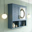 Armoire de toilette 2 en 1, armoire à pharmacie murale de 30 pouces avec tablettes réglables et portes à fermeture en douceur-306572359