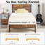 Kempst Twin Bed Frame with Wood Headboard and Footboard, Rustic Brown Farmhouse Platform Bed with Under-Bed Storage, Mattress Foundation with Heavy Duty Slats Support, No Box Spring Needed, Noise Free, Easy Assembly-1772154919-1878432382