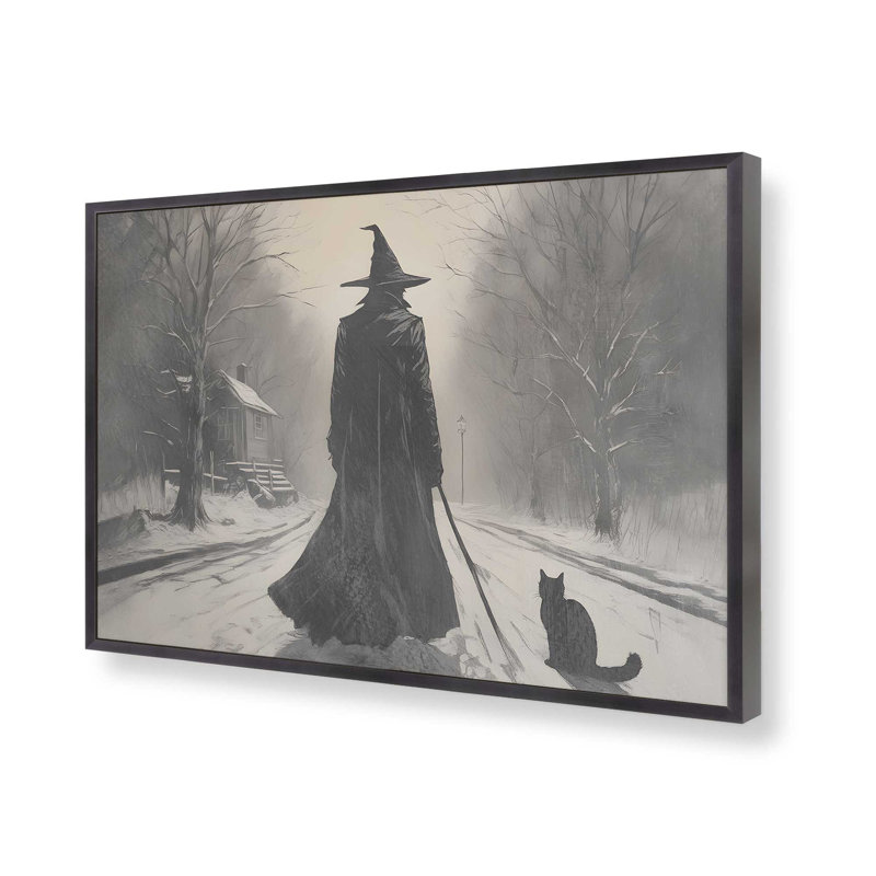 Imprimé de sorcière des bois, H 13,25 po x l 17,25 po, Zinc patiné