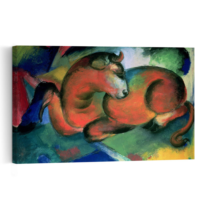 Le Taureau Rouge, 1912. Affiche murale abstraite expressionniste contemporaine représentant un taureau ou un cheval.