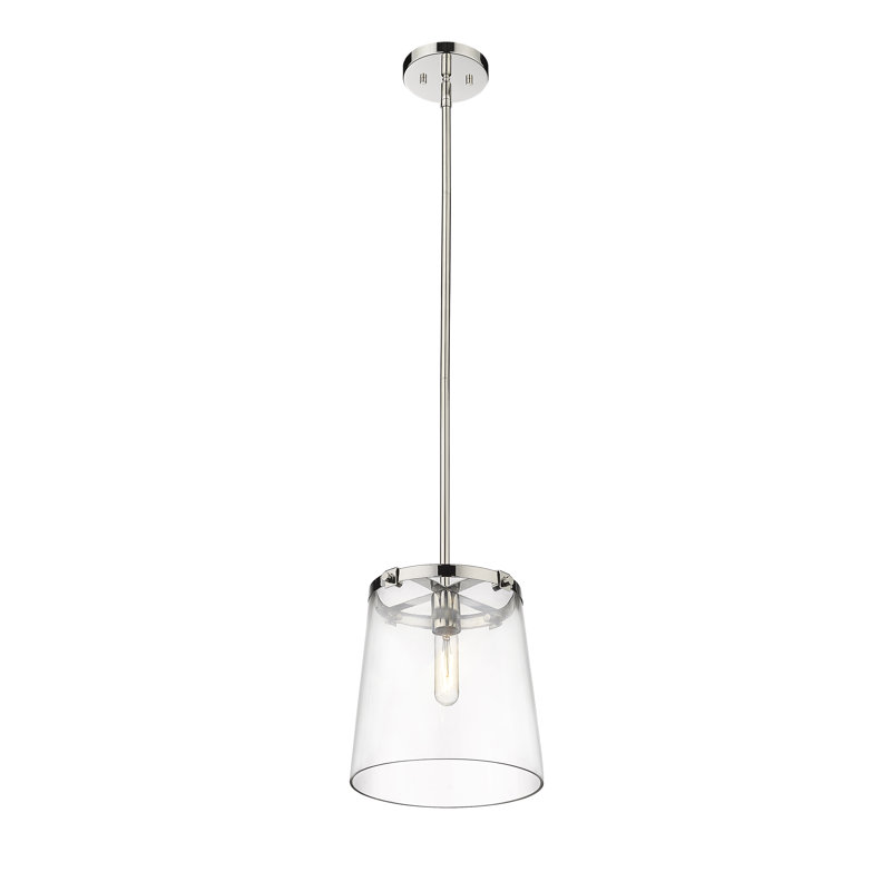 Seden 1 - Light Single Pendant, Polished Nickel, 93" H x 10" W x 10" D