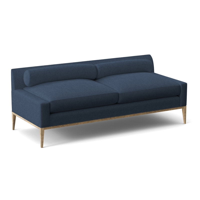 Canapé avec pied de lit 72,5 po Jacen, Navada bleu, Hampton