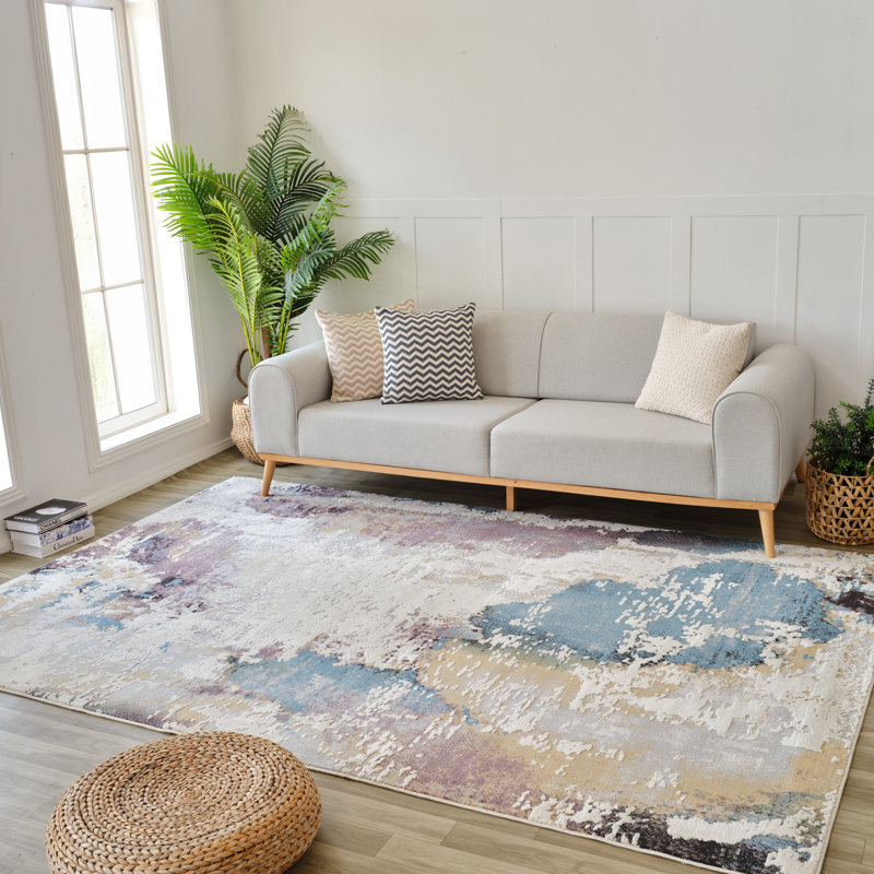 One-of-a-Kind Rectangle Kiefner Area Rug with Non-Slip Backing, Rectangle 7'10" x 10'10"