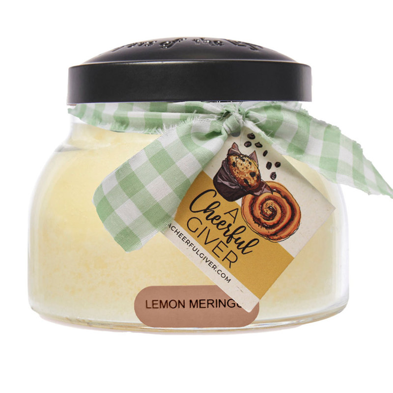 Lemon Meringue Scented Jar Candle with Black Lid